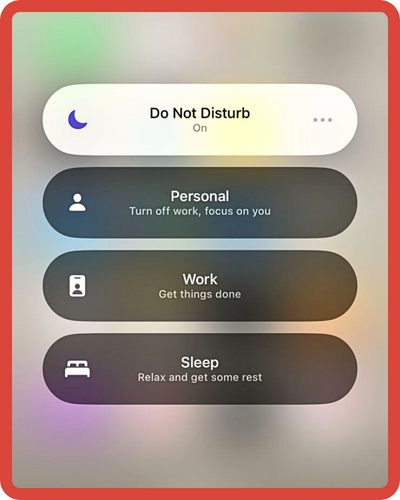 tapping on Do Not Disturb