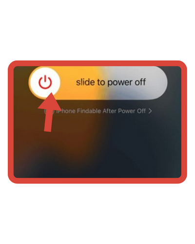 power-off slider to turn off the iPhone X