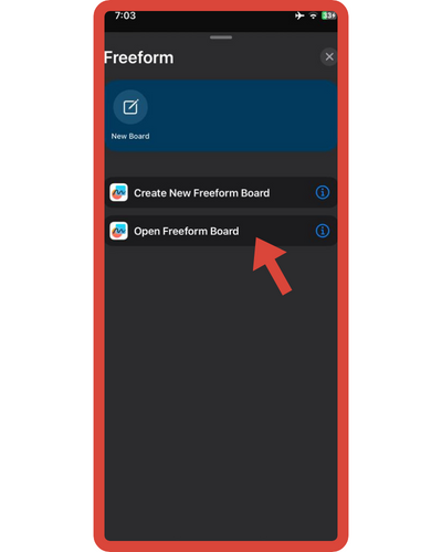 Click on the open freeform board